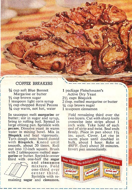 Coffee Breakers (1961 Vintage Recipe)