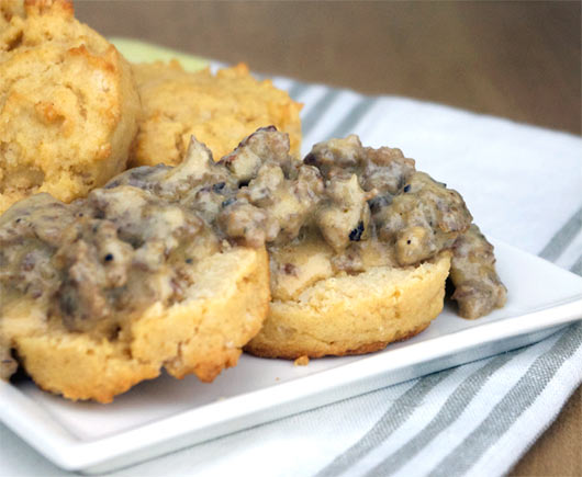 Stone Age Biscuits And Gravy (Gluten-Free)