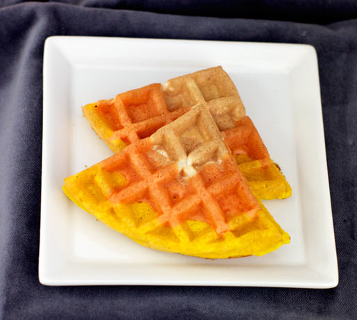 Candy Corn Colored Waffles