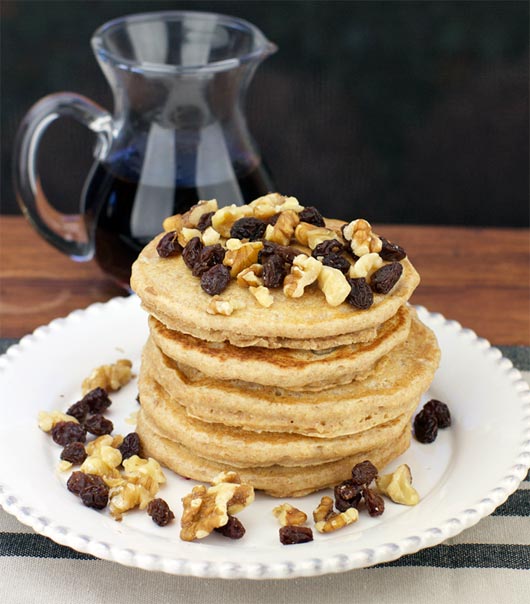Serving of Low-Fat Whole Wheat Pancakes