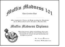 Printable Muffin Madness Diploma