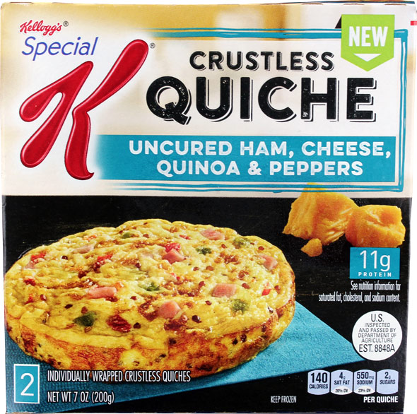 Special K Crustless Quiche: Uncured Ham, Cheese, Quinoa & Peppers