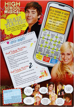 High School Musical Cereal Box - Back