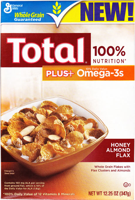 Total Plus Honey Almond Flax - Front