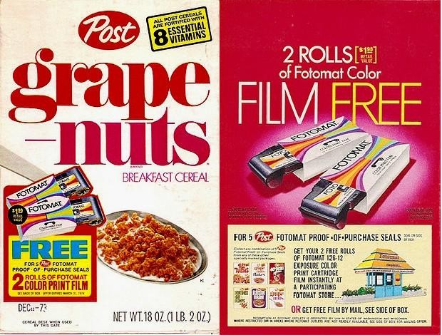 Grape-Nuts Fotomat Film Box