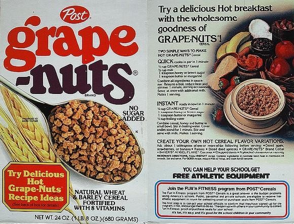 Grape-Nuts Recipe Ideas Box