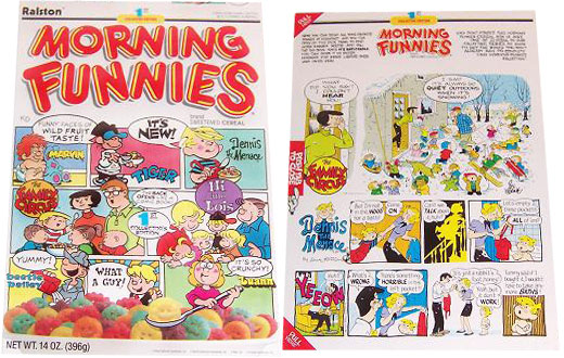 Morning Funnies Cereal - Front And Back