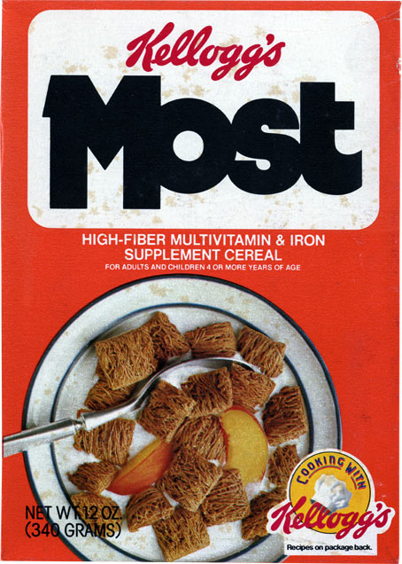 1982 Most Cereal Box