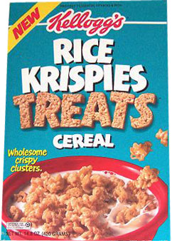 Early Rice Krispies Treats Cereal Box