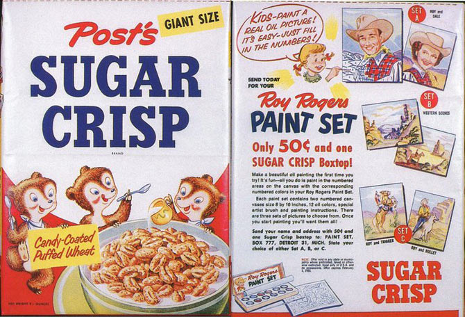 Sugar Crisp Roy Rogers Paint Set
