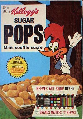 Woody Woodpecker Sugar Pops Box