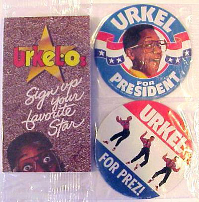 Urkel For President Campaign Buttons