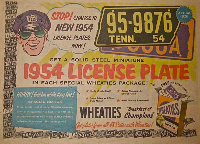 1954 Wheaties Ad