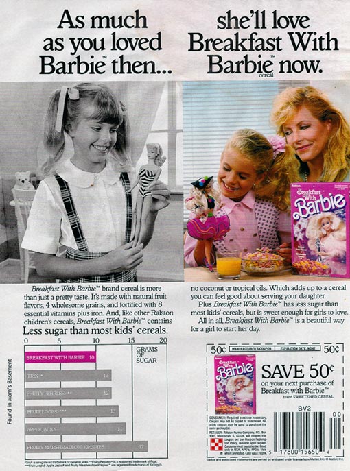 1989 Breakfast With Barbie Ad