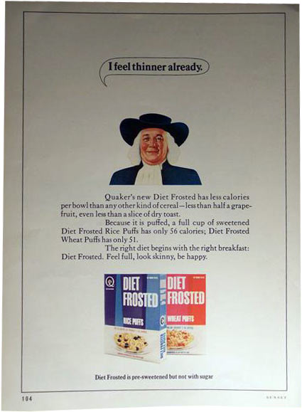 1967 Diet Frosted Thinner Ad