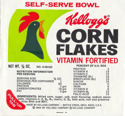 1964 Corn Flakes Self-Serve Bowl