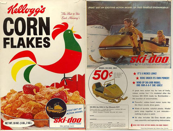 Corn Flakes Ski-Doo Box