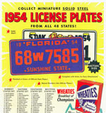 1954 Wheaties License Plates Box