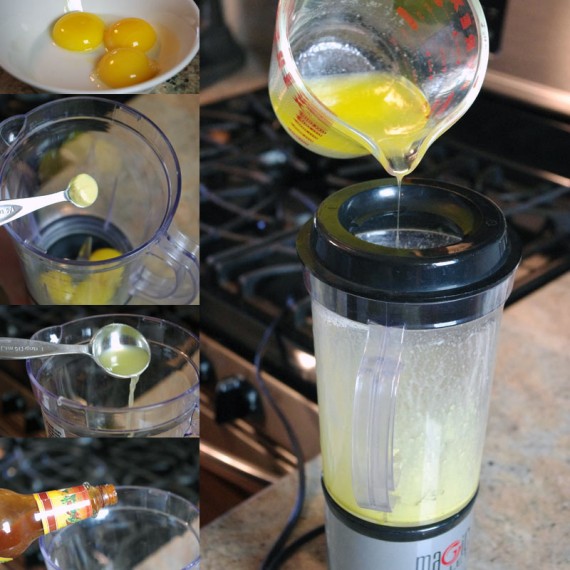 Blend Together Ingredients For The Hollandaise Sauce