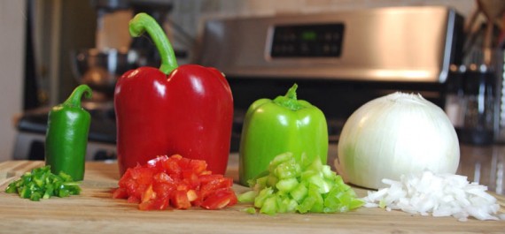 Chopped Vegetables For Hash Browns