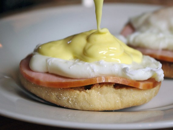 Pour A Generous Amount Of Hollandaise Sauce On Top