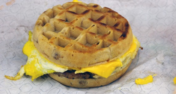 My Breakfast Waffle Sandwich From Jack in the Box