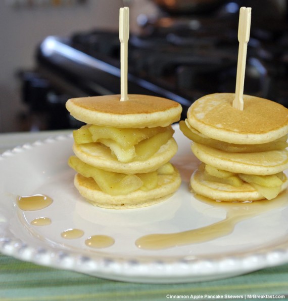 Baked Apple Pancake Skewers