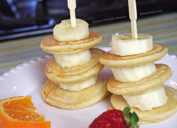 Banana Pancake Skewers