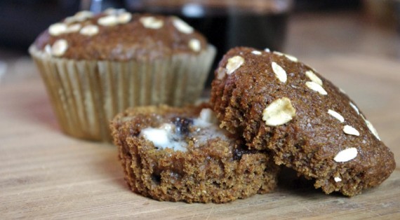 Homemade Bran Muffin With Butter