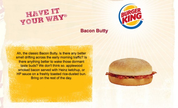 Burger King Bacon Butty