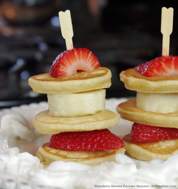 Strawberry Banana Pancake Skewers