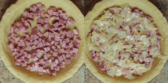 Ham And Onions In The Quiche Crust