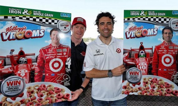 Scott Dixon and Dario Franchitti With Their Boxes Of Vrooms