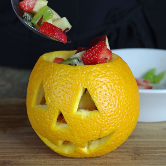 Filling The Orange Jack O'Lantern