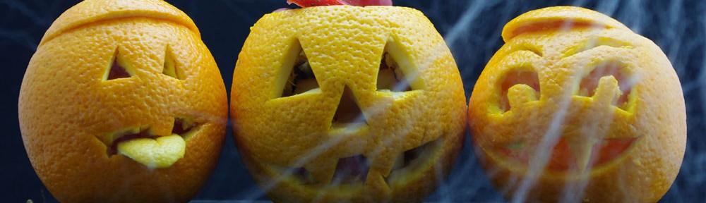 Jack O' Lantern Fruit Cups