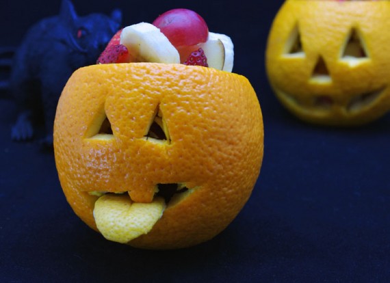 Jack O' Lantern Fruit Cups