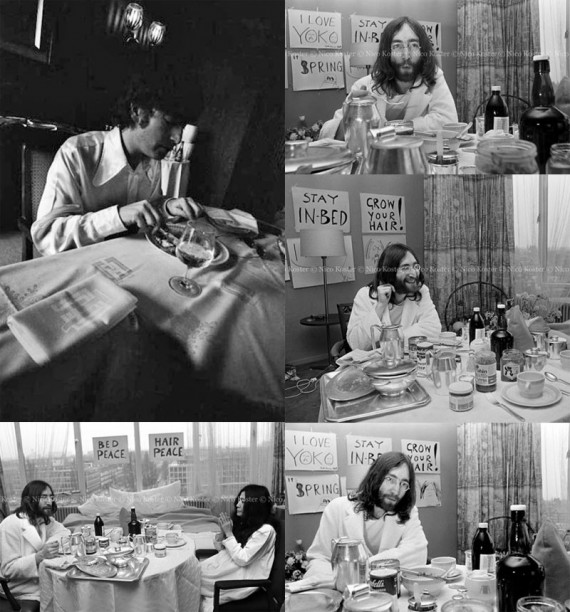 John Lennon Eating Breakfast