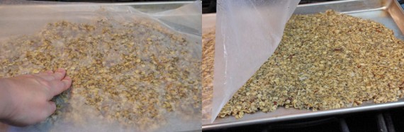 Pressing Down The Oat Mixture