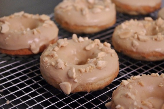 Banana Donut w/ Peanut Butter Icing