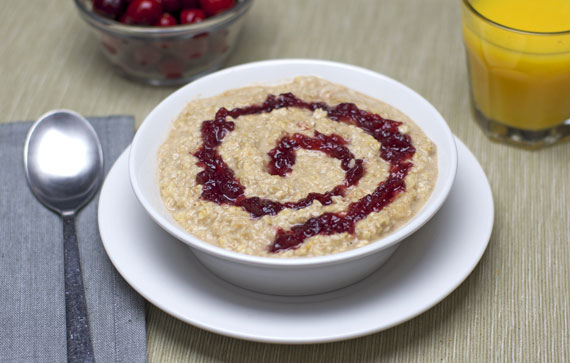 Cranberry Sauce In Oatmeal