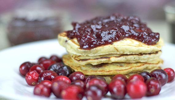 Cranberry Sauce On Pancakes