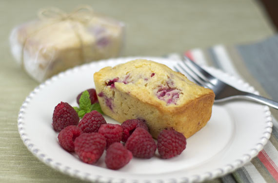 A serving of Raspberry Grapefruit Mini Bread