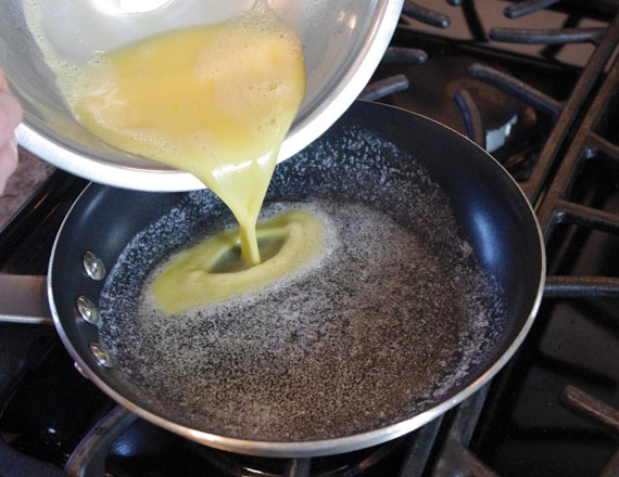 Pouring The Eggs