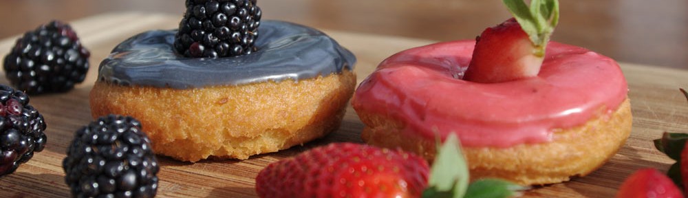 Homemade Blackberry And Strawberry Cake Donuts