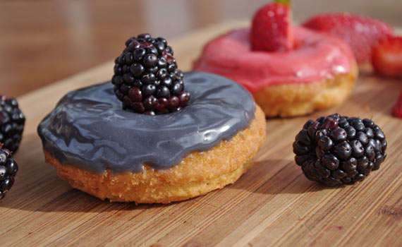 Homemade Blackberry Cake Donut