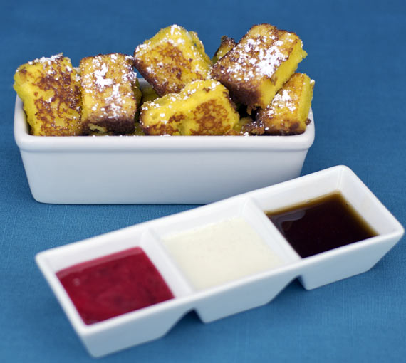 French Toast Golden Nuggets With Sauces