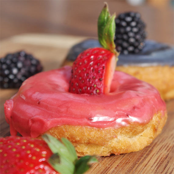 Homemade Strawberry Cake Donut