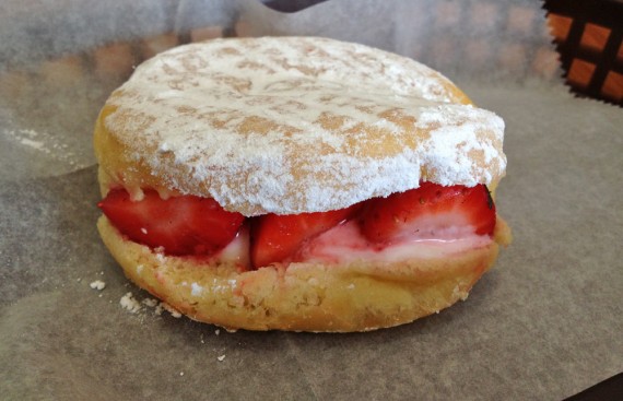 Fresh Strawberry N Cream Doughnut