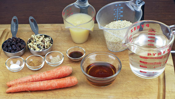 Carrot Cake Oatmeal Ingredients