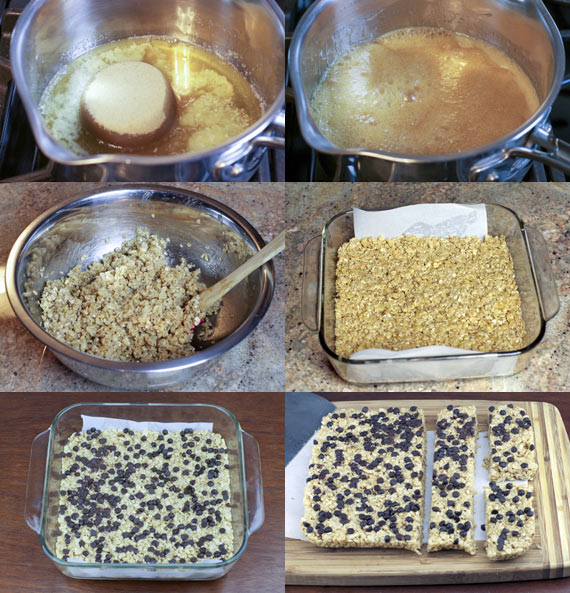 Making No-Bake Chocolate Chip Breakfast Bars